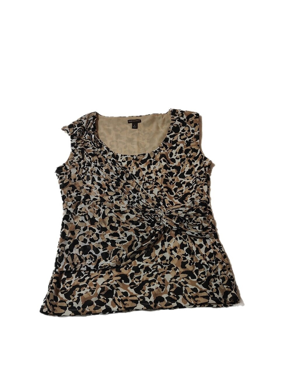 Dana Buchman Sleeveless Animal Print Top Size Small
